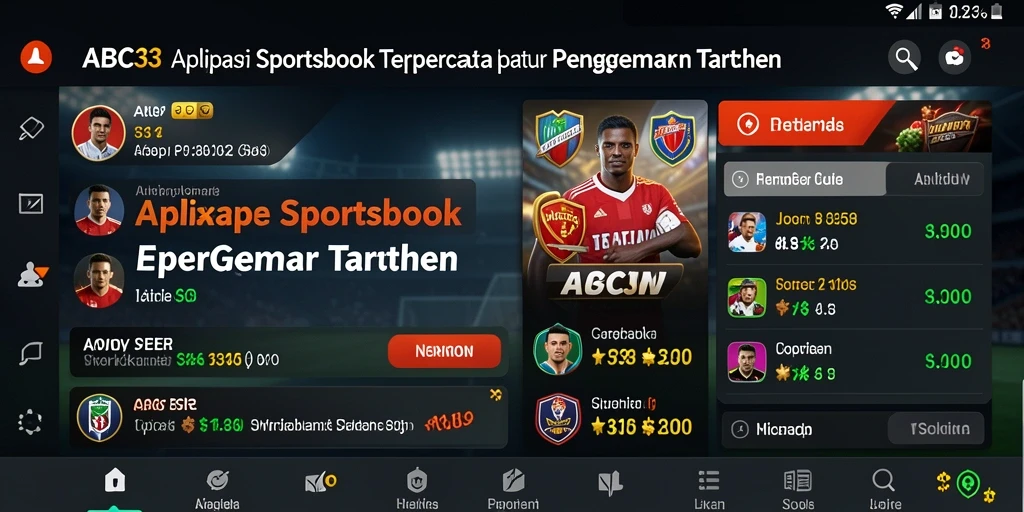 Tampilan gameplay dari aplikasi Sportsbook ABC33 yang menarik dan informatif.