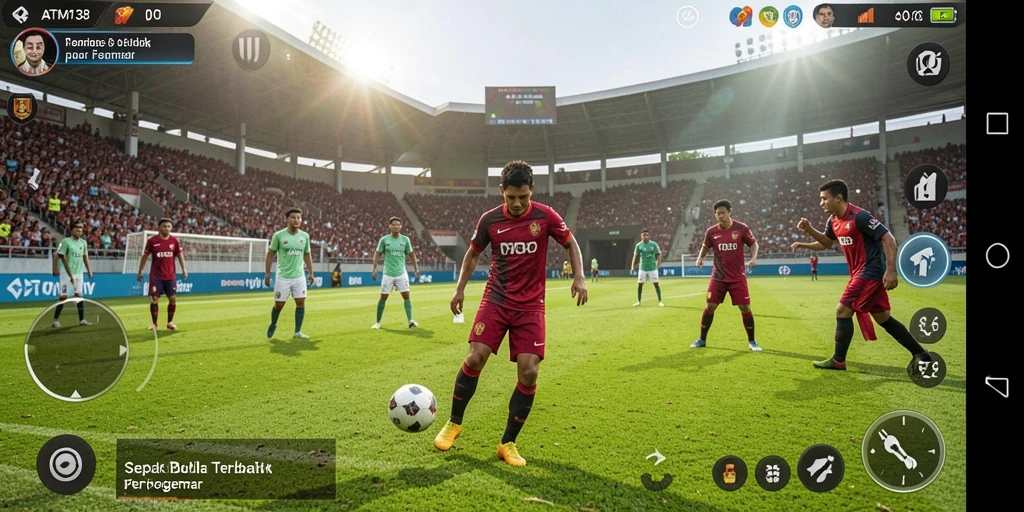 Tampilan gameplay <strong>ATM138</strong> dengan aksi sepak bola yang memukau dan seru.