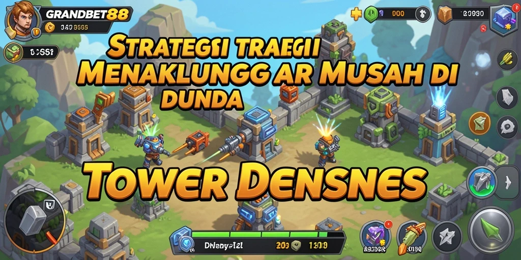 Tangkapan layar menampilkan aksi mendebarkan di dalam game Tower Defense.