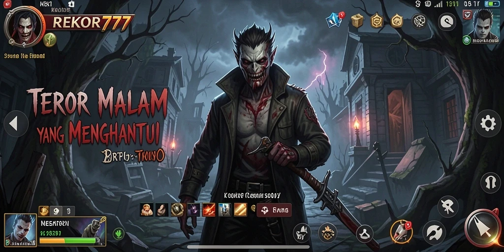 Gameplay <strong>REKOR777</strong> yang mencekam dengan suasana seram.