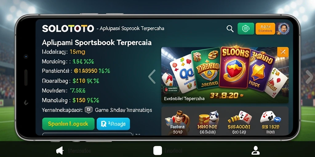Tampilan gameplay dan taruhan di aplikasi SOLOTOTO.
