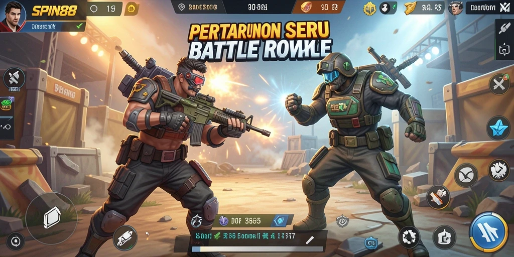Gameplay SPIN88 yang intens dengan aksi Battle Royale di setiap sudut.
