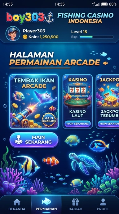Screenshot antarmuka pengguna boy303 yang menarik dan intuitif.